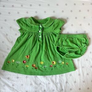 Carter’s green polka dot 2 piece outfit
